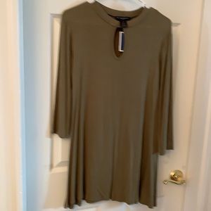 3/4 sleeve length long swing top